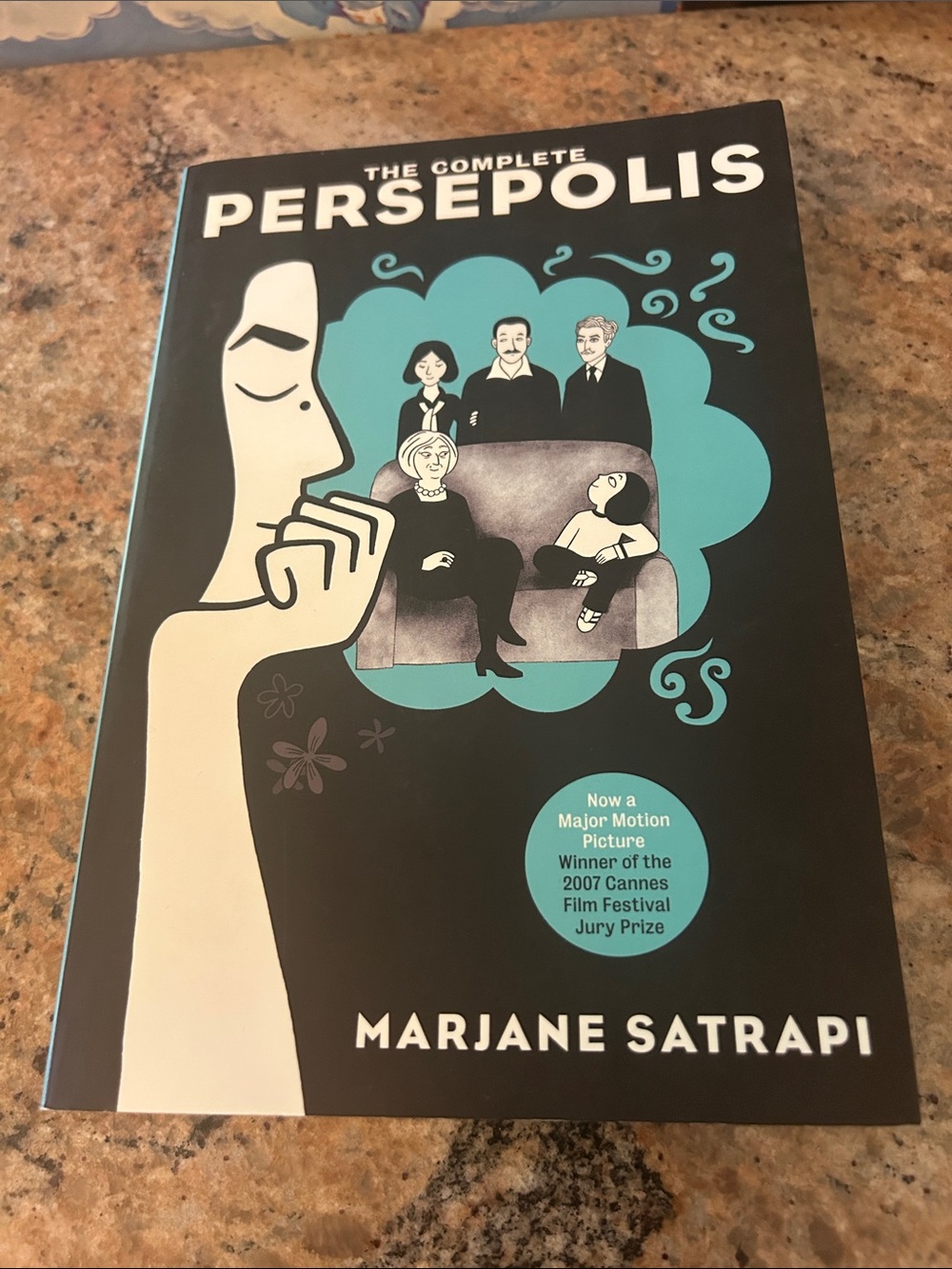 The Complete Persepolis by Marjane Satrapi - Black & Teal Graphic Cover